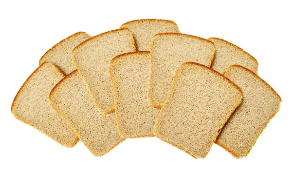 Izole ekmek dilimleri — Stok fotoğraf