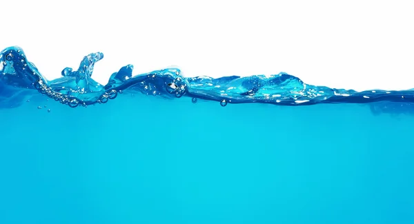 Kalužemi vody vlna izolované na bílém — Stockfoto