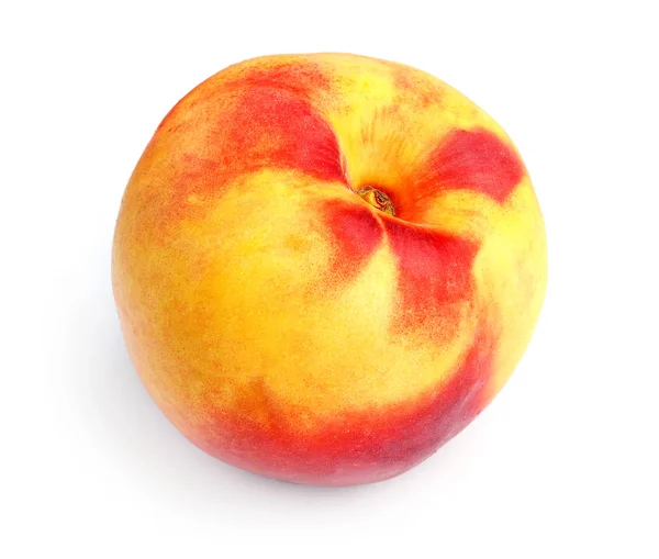 Enorme perzik geïsoleerd op wit — Stockfoto
