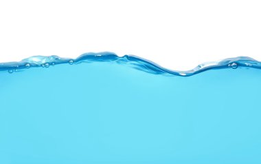 Water wave isolated over white clipart