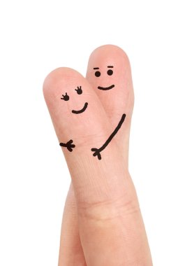 Painted happy fingers clipart