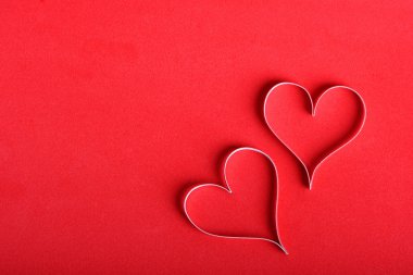 Valentine's paper hearts clipart