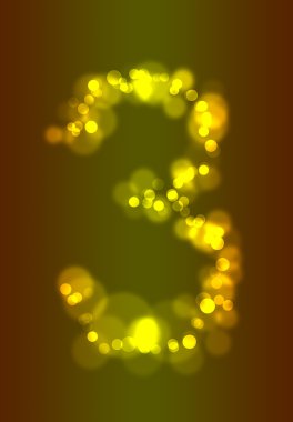 Parlayan ışıklar ile sayı