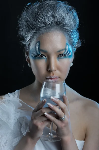 Makyajlı kadın portresi — Stok fotoğraf