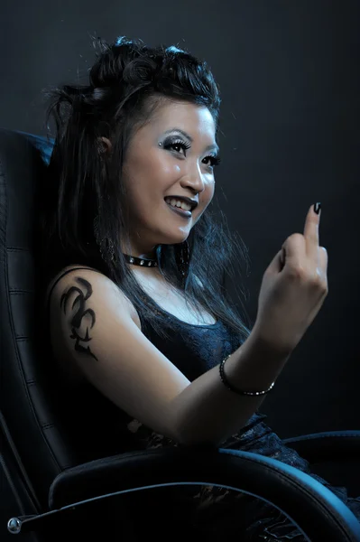 Gotik Asyalı kız — Stok fotoğraf