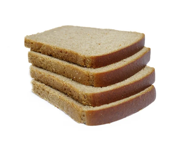 Izole ekmek dilimleri — Stok fotoğraf
