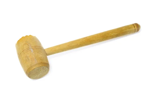 Used wooden meat hammer — Zdjęcie stockowe