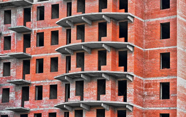 stock image Unfinished building from bricks