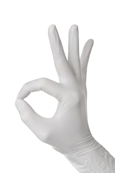Håndbevægelse i handske - Stock-foto