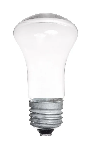 白の背景に分離した単一の電球 — ストック写真