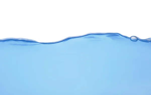 Ola de agua en vista frontal aislada sobre fondo blanco — Foto de Stock