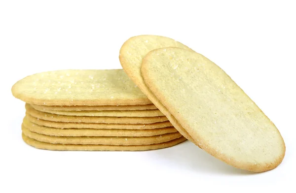 Cookies finos isolados em fundo branco — Fotografia de Stock