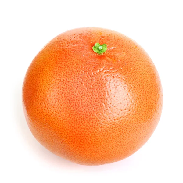 Jeden jasny na białym tle pomarańczowy owoc — Zdjęcie stockowe