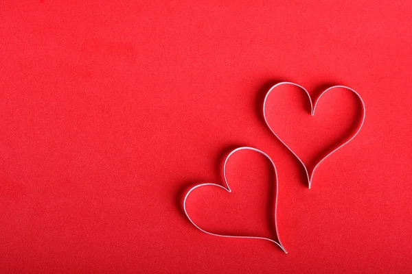 Corazones de papel de San Valentín — Foto de Stock