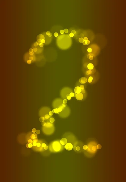 Number with glowing lights — Stock Photo, Image