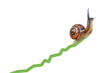 Snail on chart currency clipart