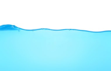 Blue water isolated on white clipart