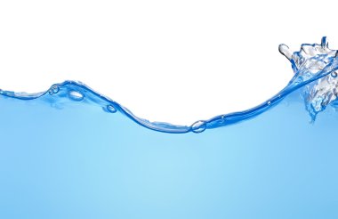 Front view of isolated water wave clipart
