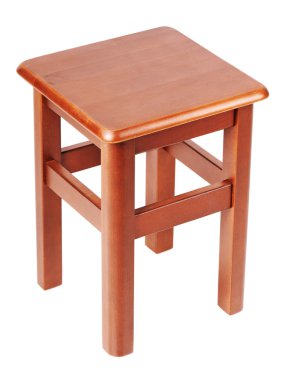 Wooden simple stool clipart