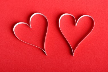 Valentine's kağıt Kalpler