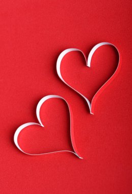 Valentine's paper hearts clipart