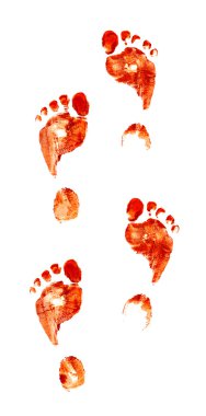 Spooky foot prints clipart