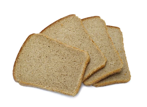 Кусочки хлеба изолированы — стоковое фото