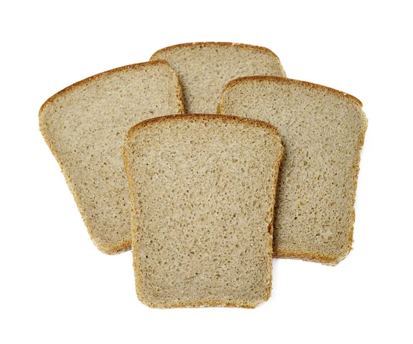 Plátky chleba, samostatný — Stock fotografie