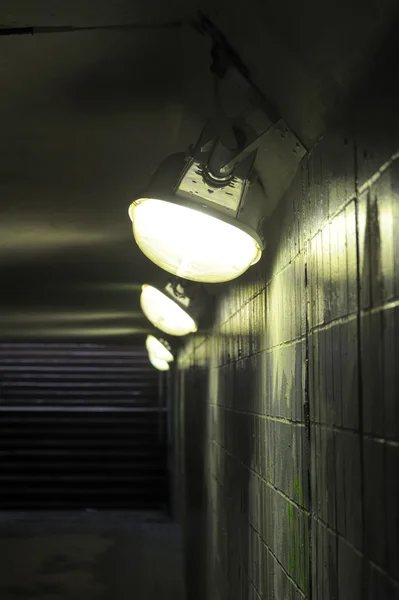 Lamps in underground — Stock Photo, Image