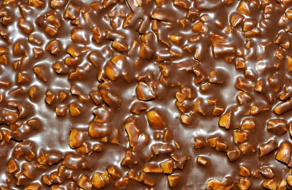 stock image Texture of chocolate with nuts