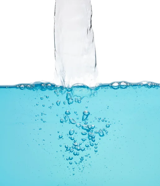 Поток воды с пузырьками — стоковое фото