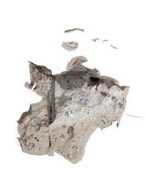 Hole on damaged stone — Stock Photo, Image