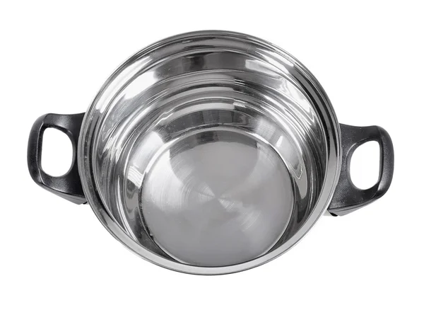 Пустая алюминиевая сковорода — стоковое фото