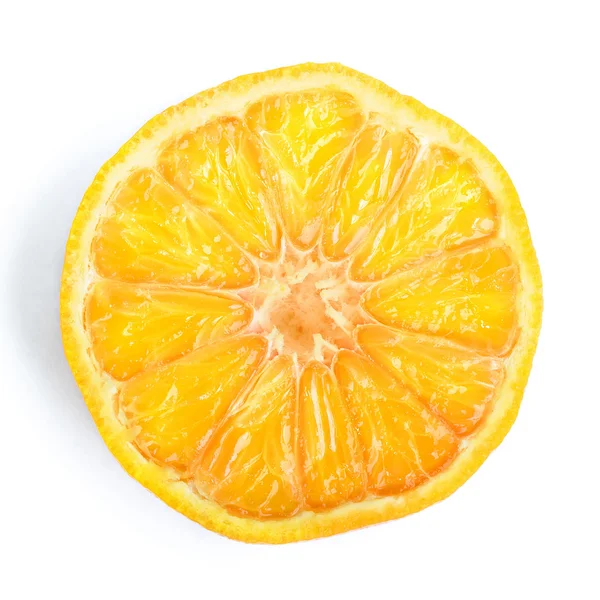 Rodaja de naranja aislada — Foto de Stock