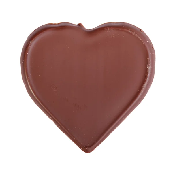 Chocolate heart shape — Stock Photo, Image