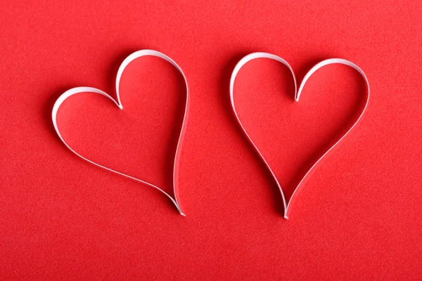 Corações de papel de Valentim — Fotografia de Stock