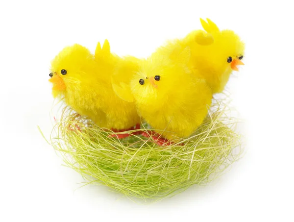 Kleine decoratieve kip geïsoleerd — Stockfoto