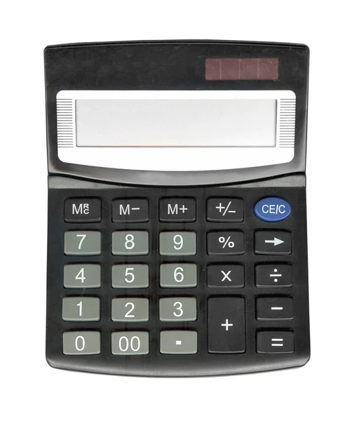 Black calculator isolated — Stock Photo, Image