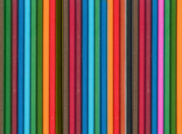 Många färgpennor — Stockfoto