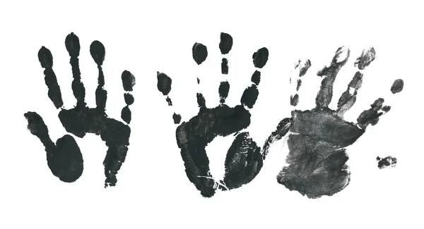 Spooky hands print over white — Stock Photo, Image