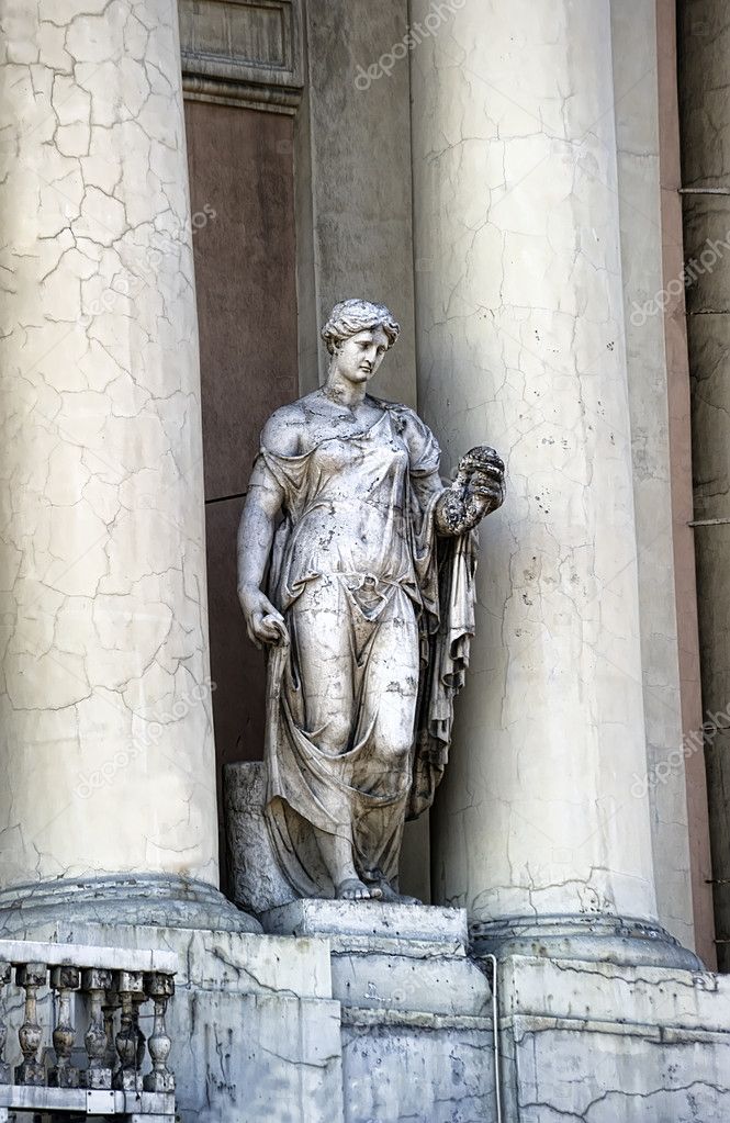 Statue and columns