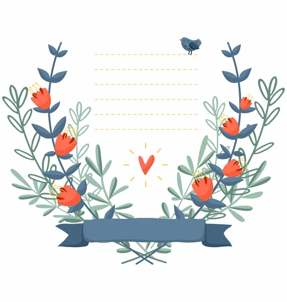 Çiçek çerçeve arka plan — Stok Vektör