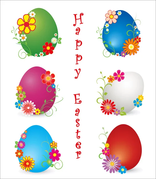 Set of Easter eggs. vector illustration — Stock Vector