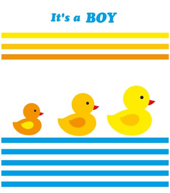 baby boy announcement card. vector illustration clipart