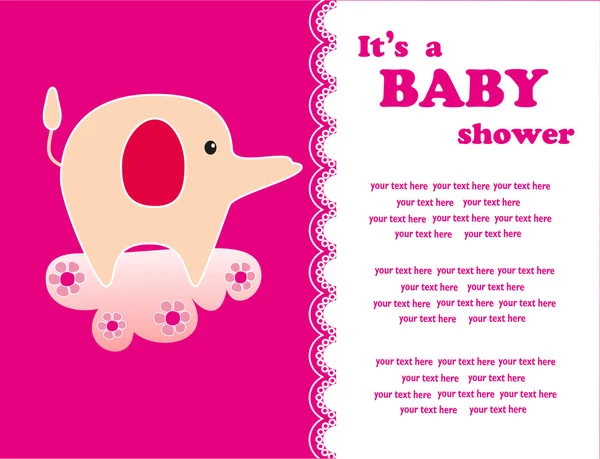 Lindo diseño de ducha de bebé. ilustración vectorial — Archivo Imágenes Vectoriales