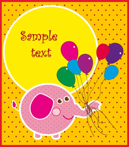 Cute happy birthday card. vector illustration — Stock Vector