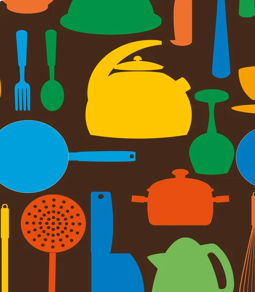Lindo patrón de cocina. ilustración vectorial — Archivo Imágenes Vectoriales