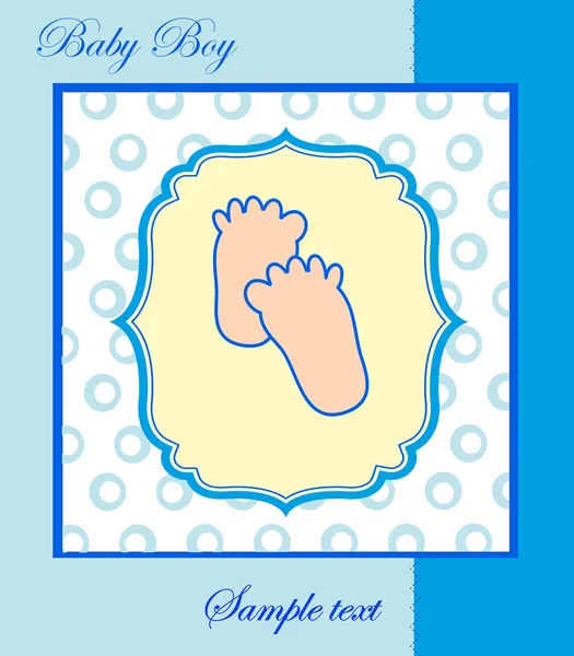 Tarjeta de anuncio del niño bebé. ilustración vectorial — Vector de stock