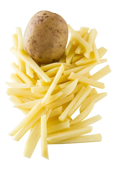Patatas fritas cortadas crudas —  Fotos de Stock