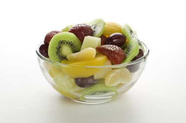 Fruit salad in a bowl clipart